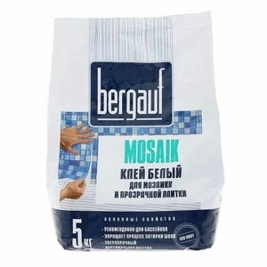 Kлей для мозаики и прозрачной плитки Mosaik BERGHAUF, 5 кг
