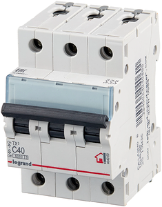 Автоматический выключатель Legrand TX3 3P (C) 6kA 40 А